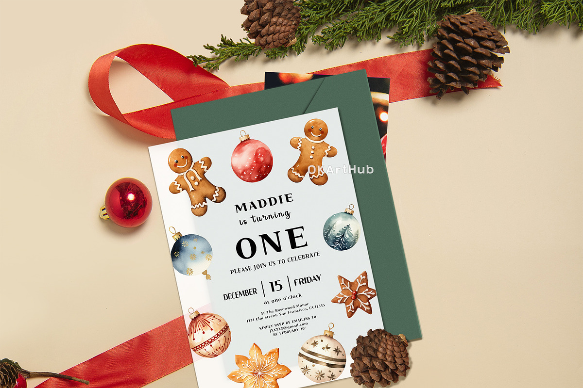 Watercolor Cozy Christmas Clipart, a Decorative Illustration by OKArtHub (Photo 6 of 8)