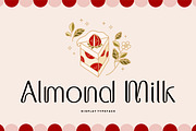 ALMOND MILK - Cute Display Font, a Sans Serif Font by Artflorara (Thumbnail 1 of 15)