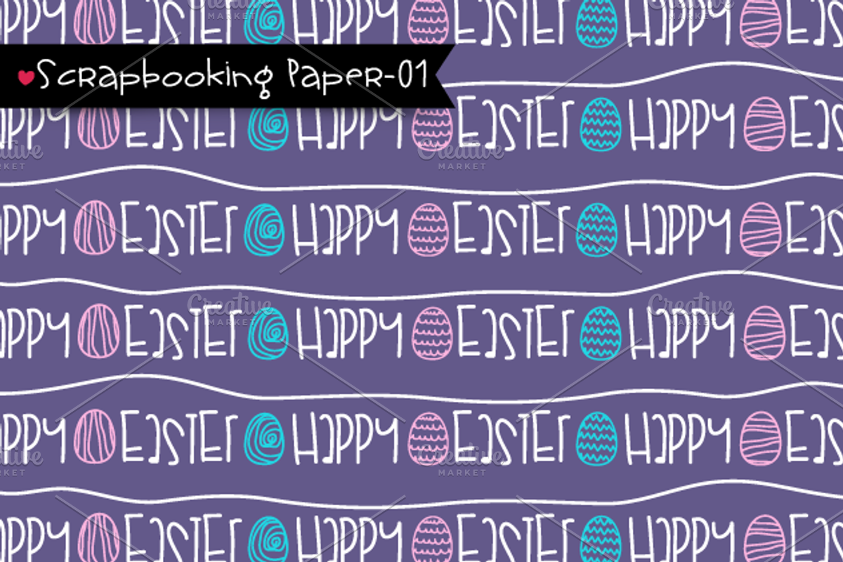 Happy Easter-Scrapbook Elements.Vol1 preview 4