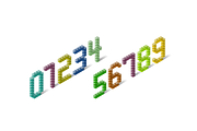 Isometric Alphabet + Numbers, an Object Graphic by Lukino (Thumbnail 3 of 3)