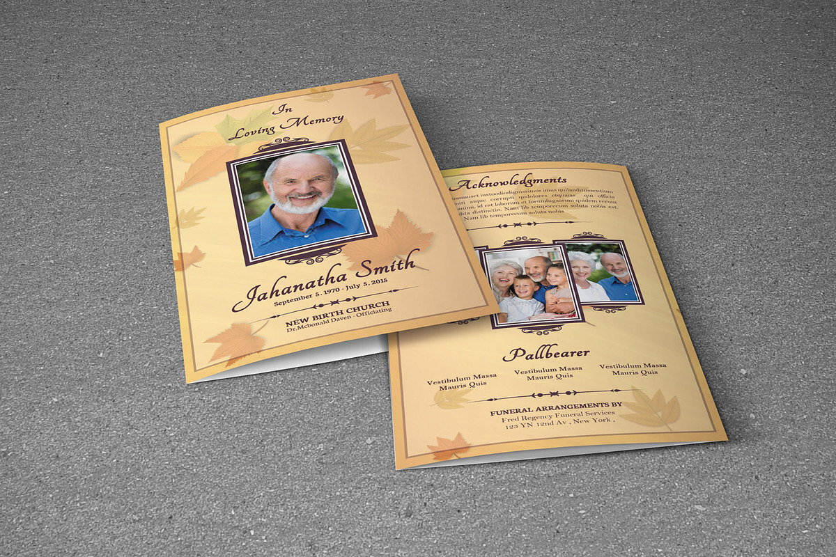 Funeral Program Template-V262, a Brochure Template by Template Shop (Photo 4 of 4)
