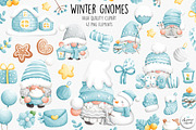 Winter gnome clipart, gnome clipart, a Seasonal Illustration by Chonnieartwork (Thumbnail 1 of 6)