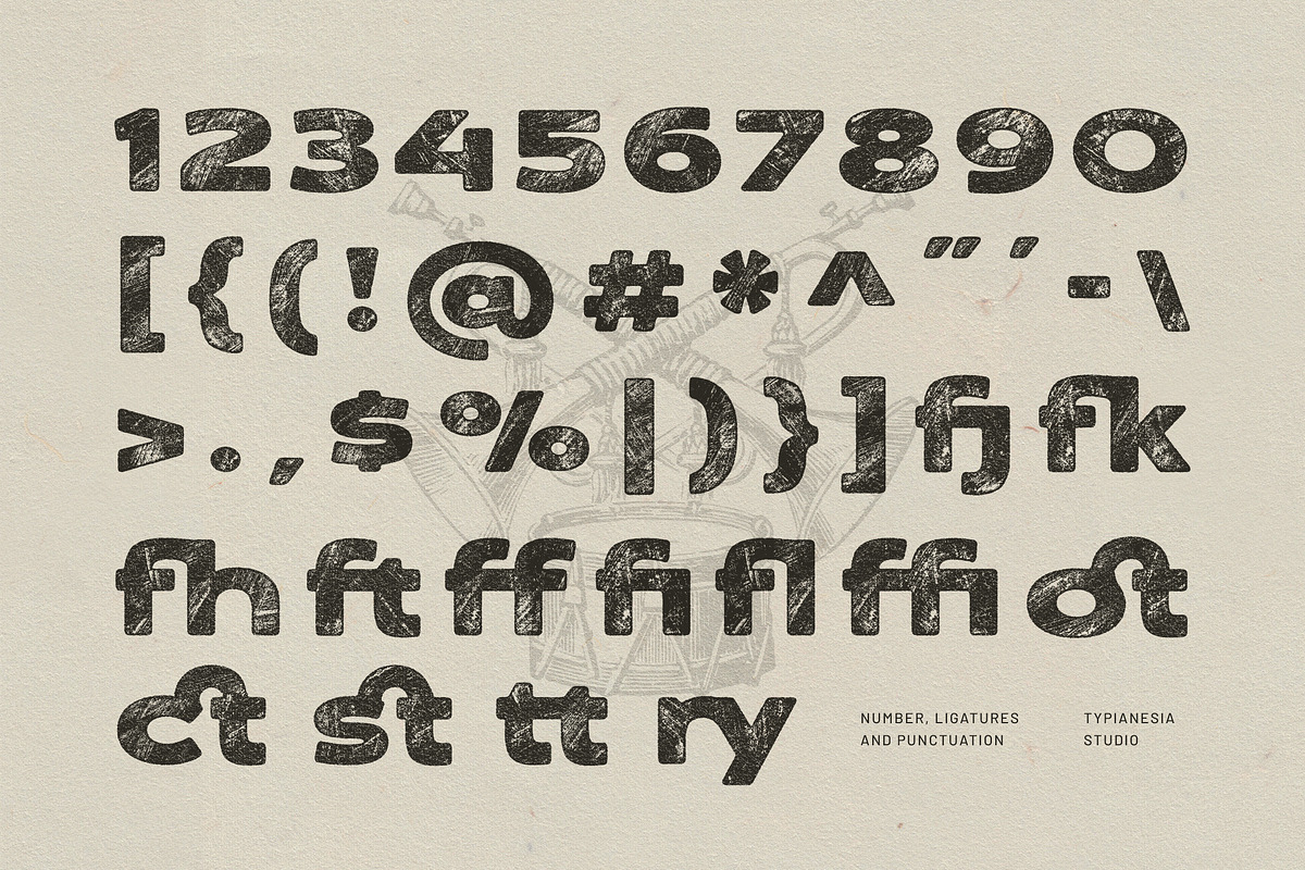 Rushpico - Bold Rough Stamp Font, a Sans Serif Font by Typia Nesia (Photo 10 of 11)