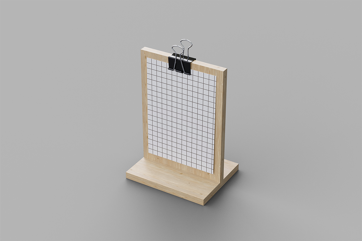 Wood Sign Holders Mockup, an Advertising Mockup by Muhazdinata (Photo 6 of 8)