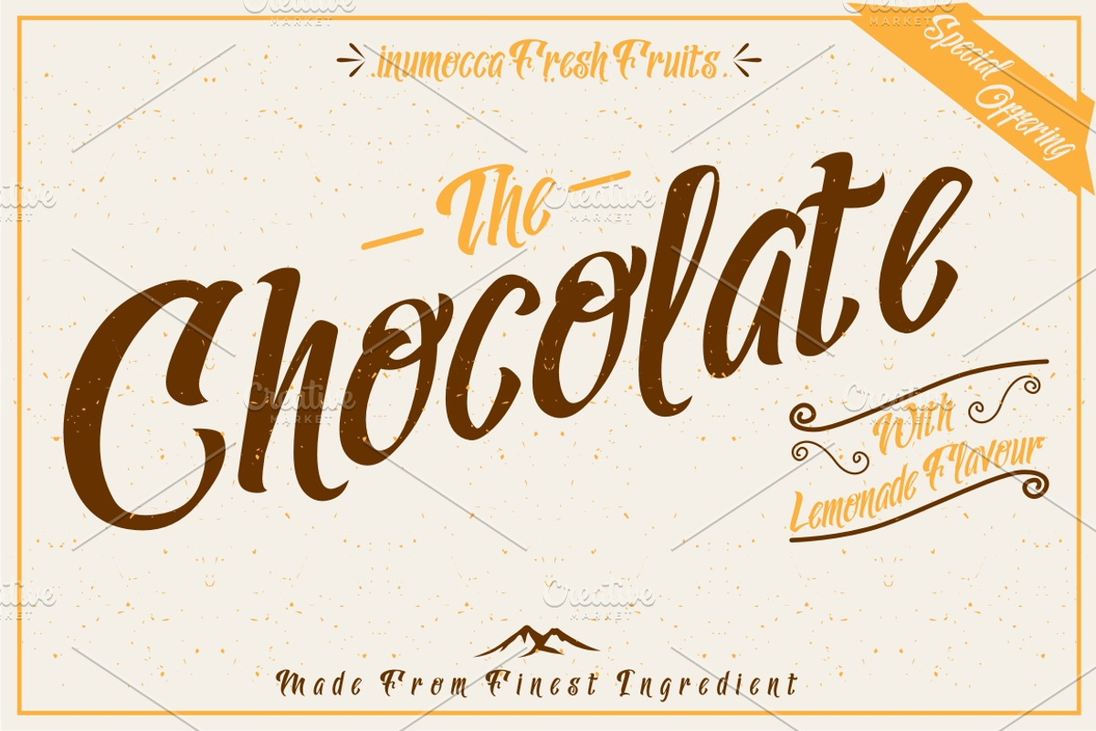 Lemonade font with 5 Badges Bonus, a Script Font by inumocca_type (Photo 2 of 4)
