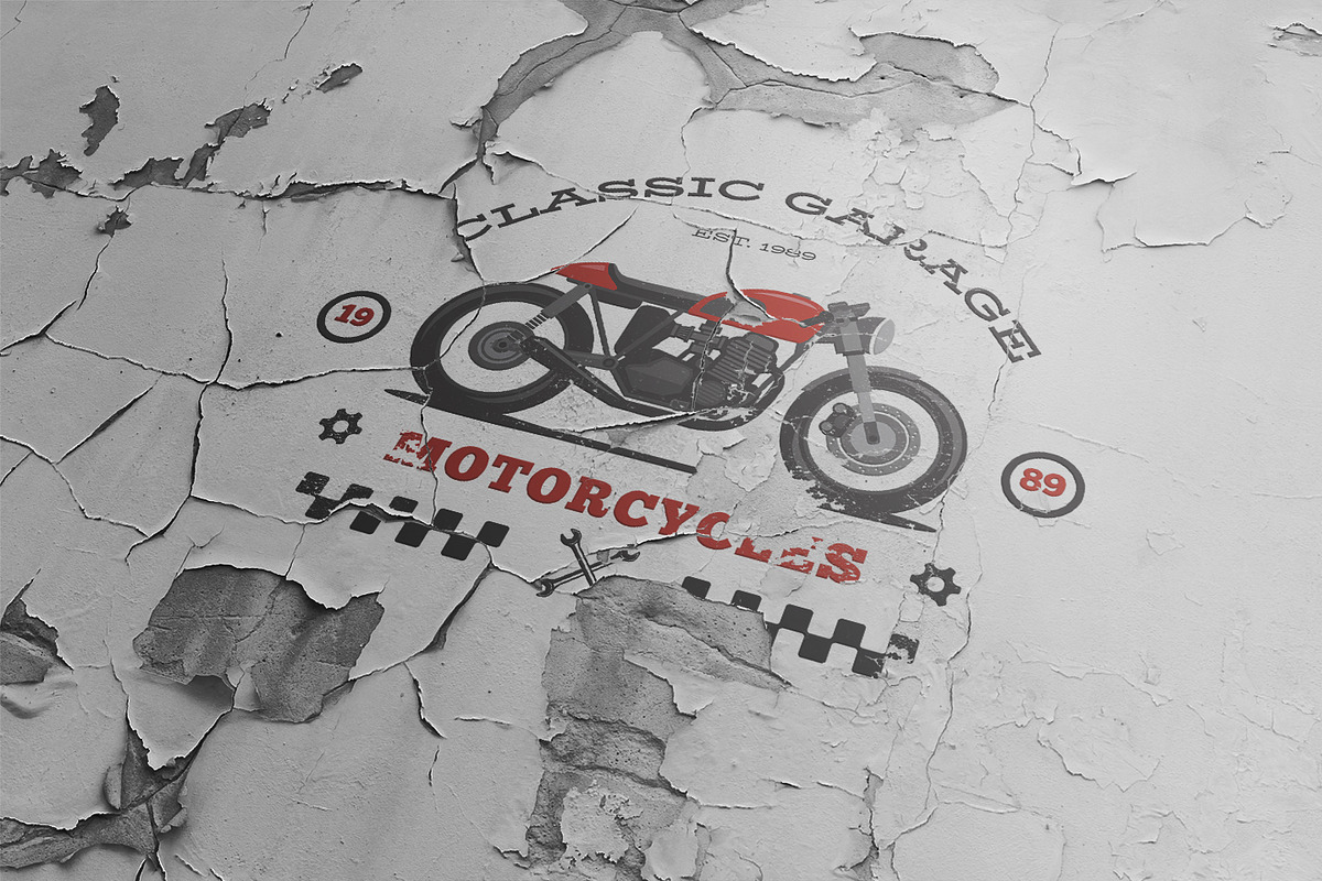 Classic Garage Motorcycles Red 5x5, a Poster Template by Me55enjah Design (Photo 2 of 4)