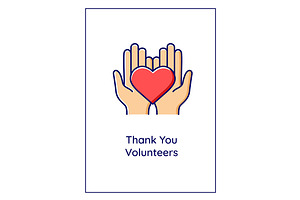 Thank you volunteers greeting card, a Flyer Template by IMG Visuals