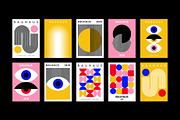 40 Bauhaus Posters Vector Set, a Poster Template by PixelMind (Thumbnail 7 of 8)