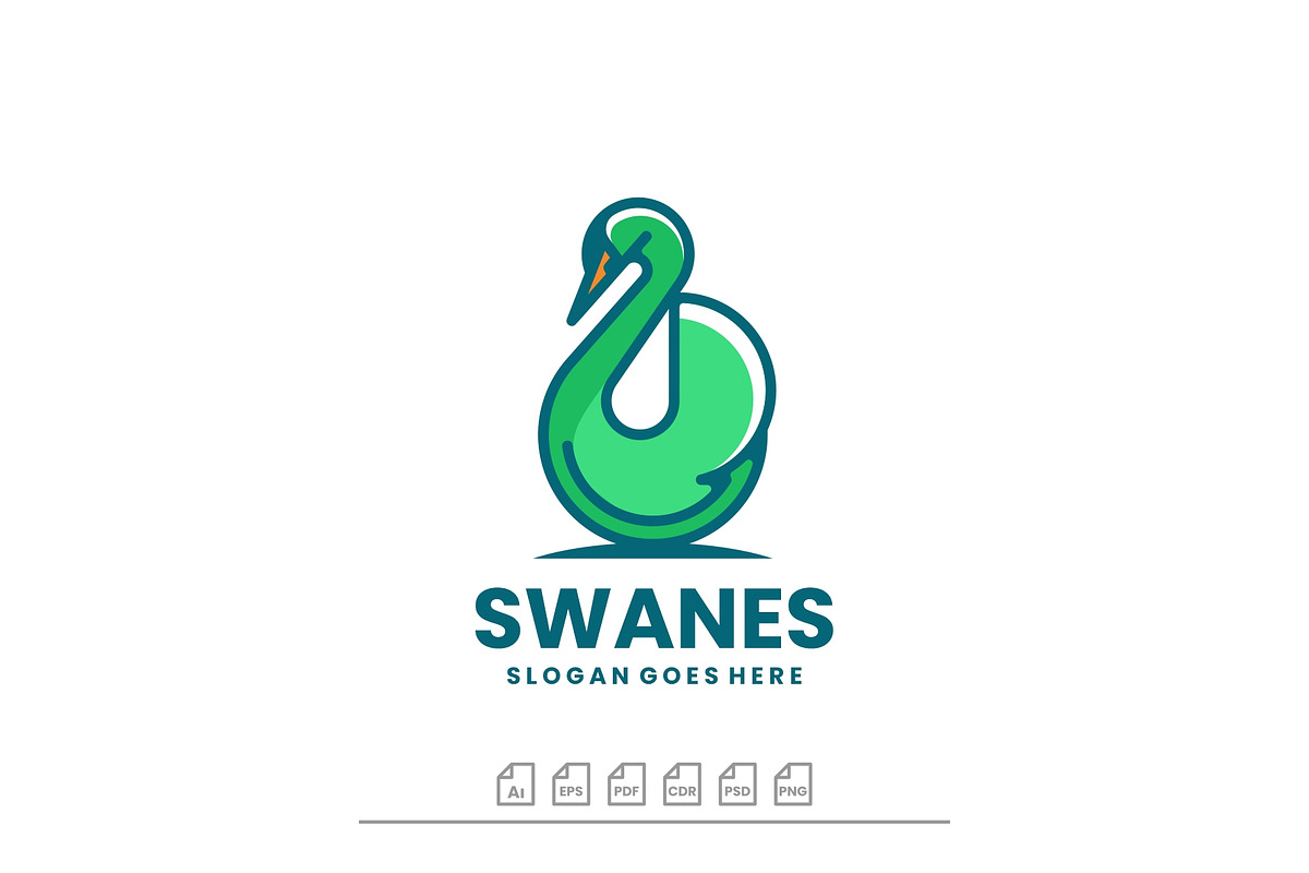 Logo Swan Simple Mascot Style, a Branding & Logo Template by ARIF22GANTENG