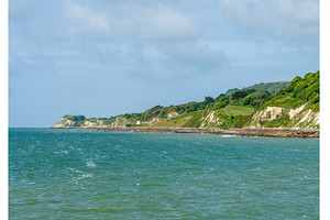 View along the beach at Ventnor on, a Holiday Photo by Backyard Stock