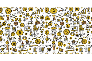 Cryptocurrency concept art, bitcoin