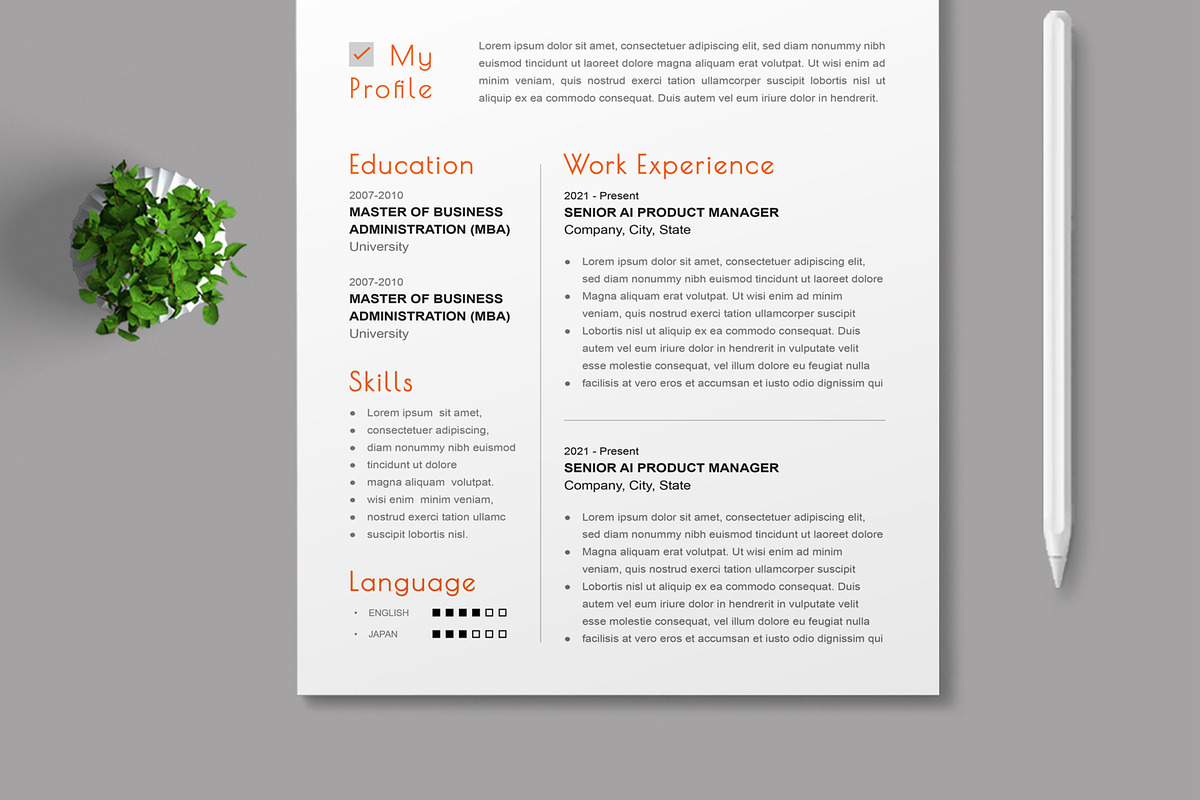 Clean Resume, a Resume Template by MightyDesign (Photo 3 of 8)