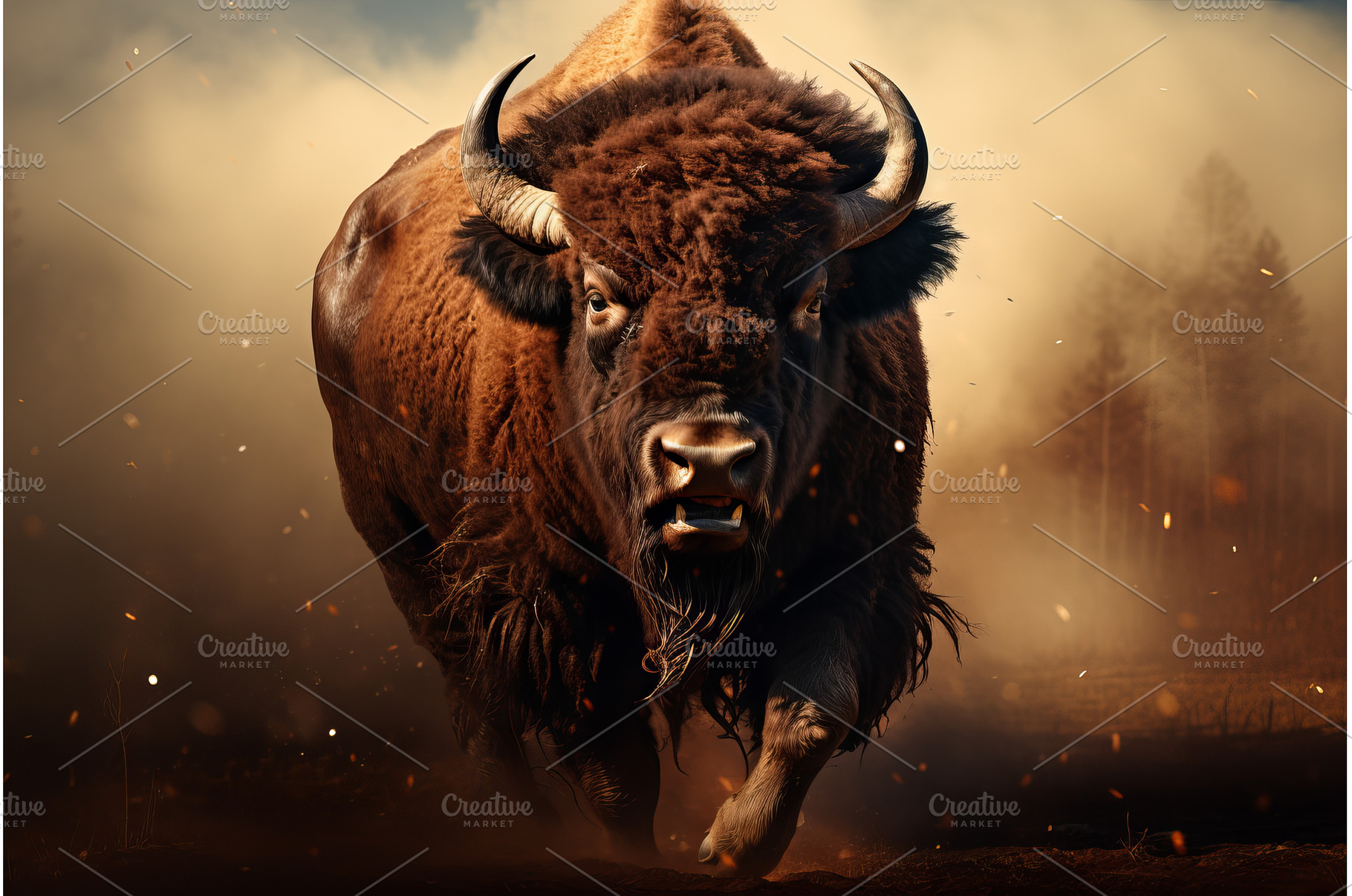 Migratory American bison summer, an Animal Photo by Ylivdesign
