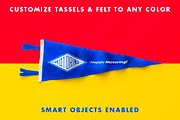 Felt Pennant Mockup, a Product Mockup by Jacob Waites (Thumbnail 2 of 5)