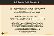 PM Monster Gothic, a Blackletter Font by Paper Moon Graphic Supply (Thumbnail 2 of 13)