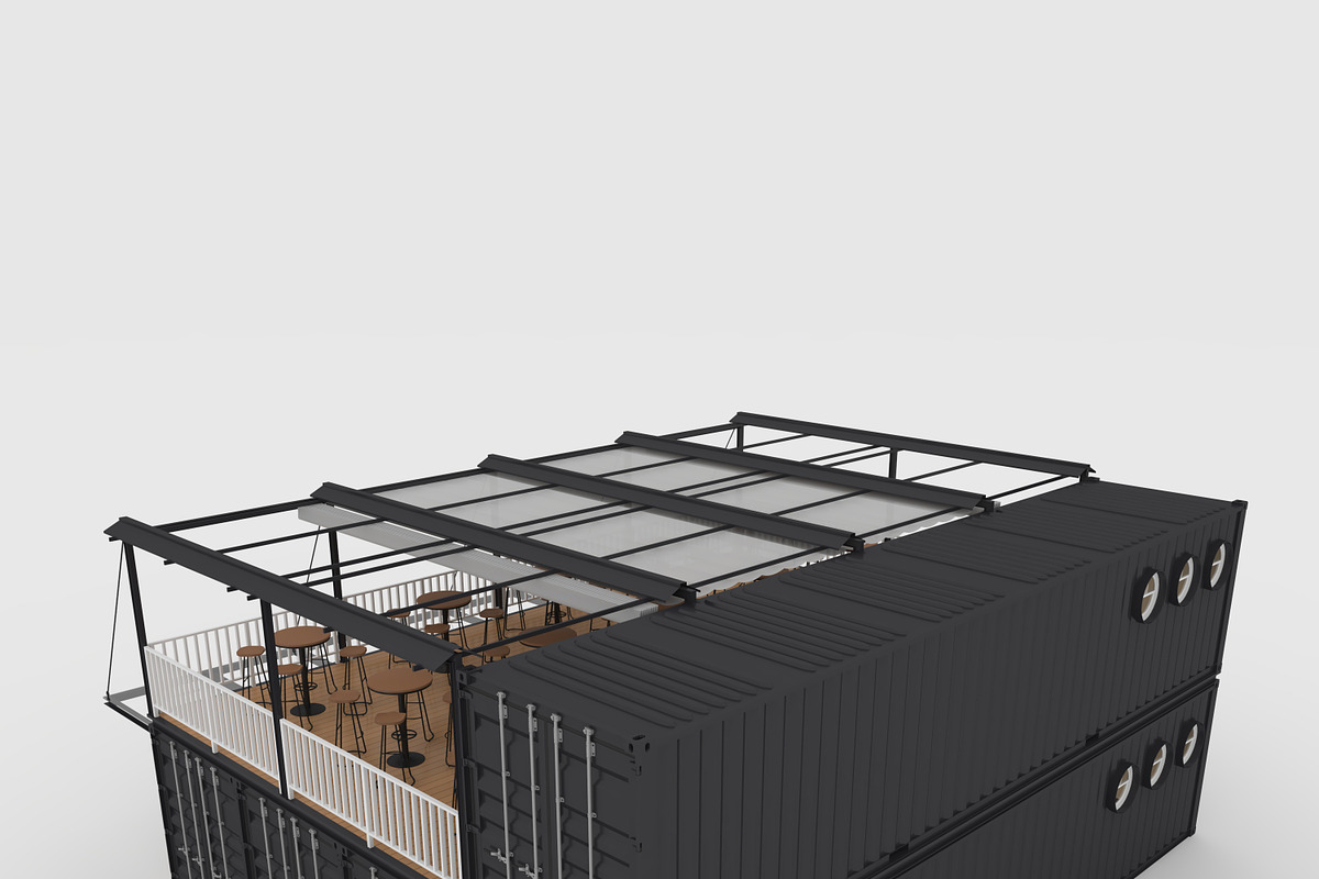 3D Model Container Cafe 15, an Architecture 3D Model by SR 3D Visual (Photo 8 of 21)