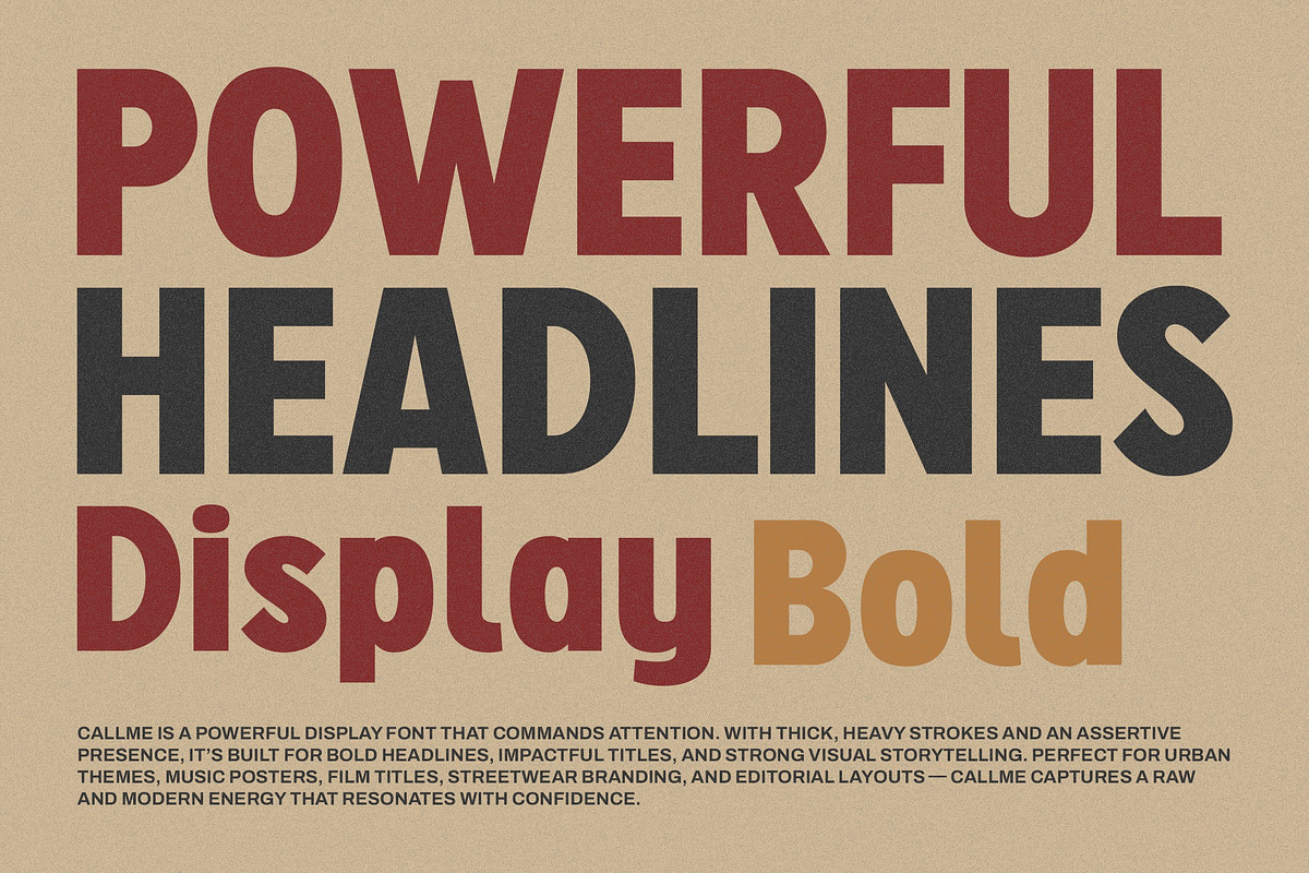 Callme - Modern Bold Font, a Sans Serif Font by Lettersiro (Photo 3 of 9)