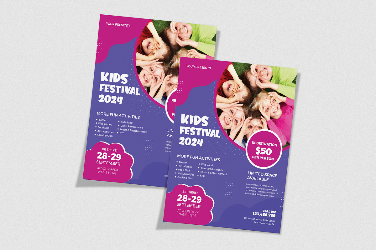 Kids Summer Camp Festival Flyer, a Flyer Template by Designscozy (Photo 5 of 5)