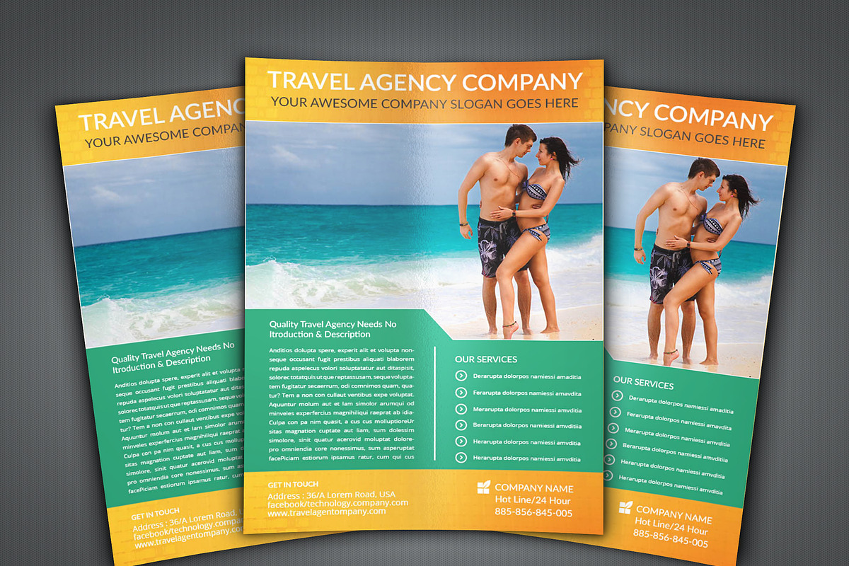 Travel Agency Flyer Leaflet, a Flyer Template by Design_Fx (Photo 3 of 3)
