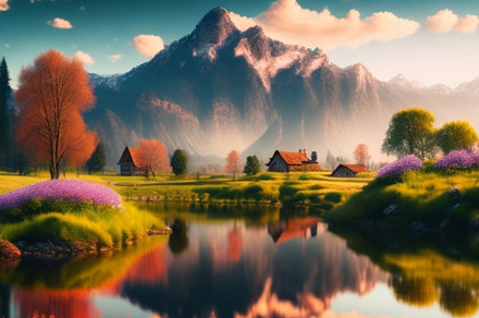 Fantastic spring landscape, a Wallpaper Photo by vectalex