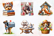 Peeking Around Corner Dog Clipart, an Illustration by RobertsArt (Thumbnail 7 of 7)