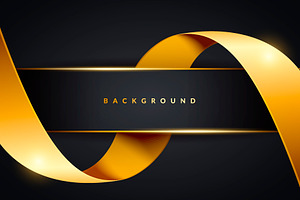 Luxury Golden Ribbon Background