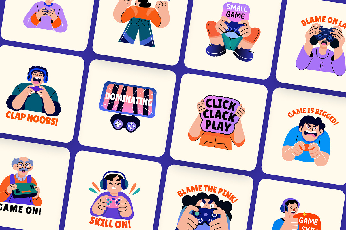 Animated Gaming Stickers Set, an Emoji Icon by Brickclay (Photo 5 of 5)