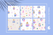 Cute Otter Clipart & Patterns, an Animal Illustration by danceyourlife (Thumbnail 5 of 7)