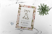 Floral save the date card, an Invitation Template by Chic templates (Thumbnail 3 of 3)