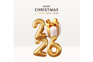 3d Happy New Year 2026, an Object Illustration by ModVector