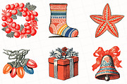 Christmas Doodle Sublimation Clipart, an Illustration by OK Design (Thumbnail 3 of 5)