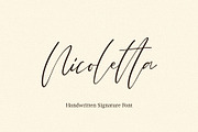 Nicoletta handwritten signature font, a Handwritten Font by BilberryCreates (Thumbnail 1 of 11)