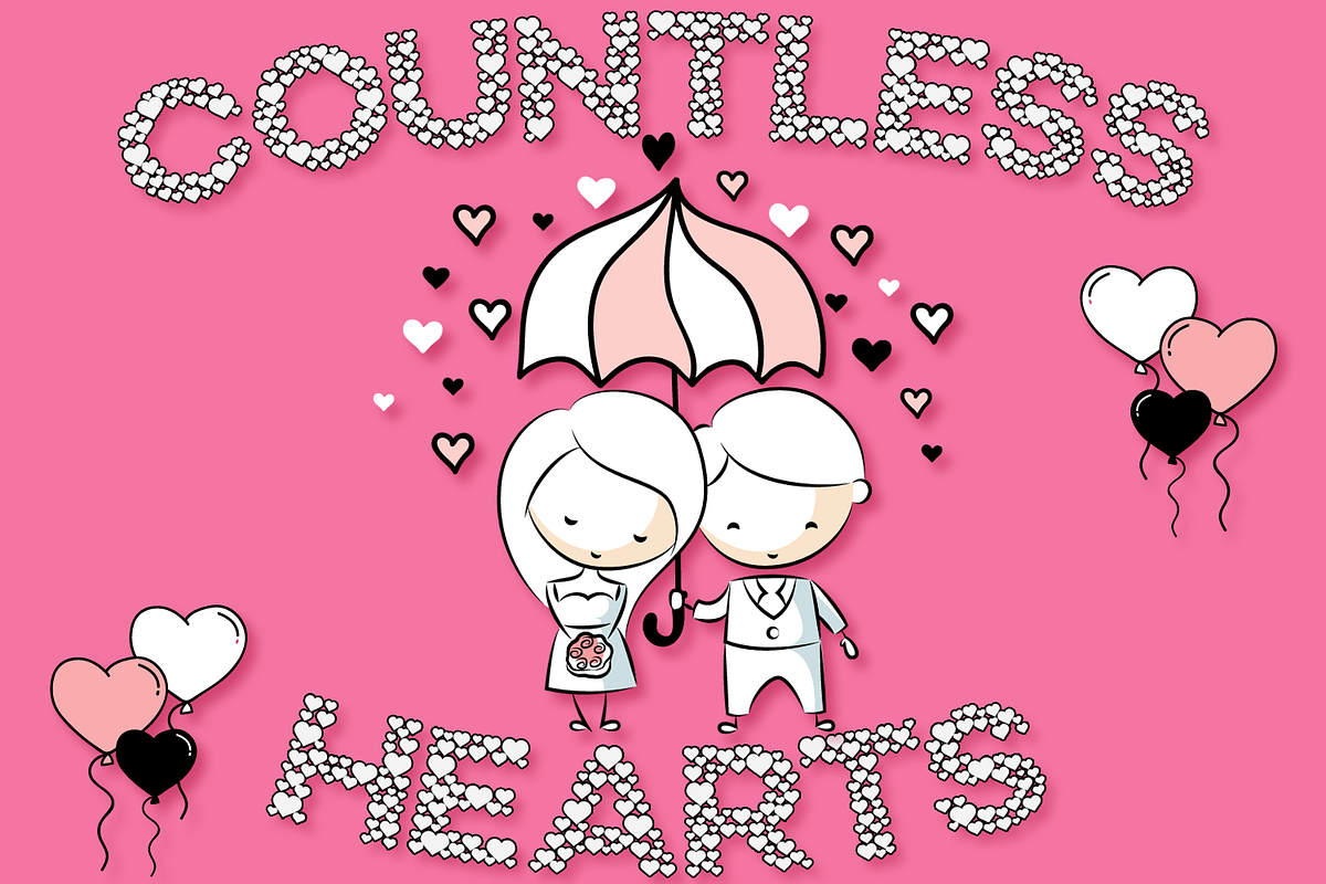 Countless Hearts Love Font