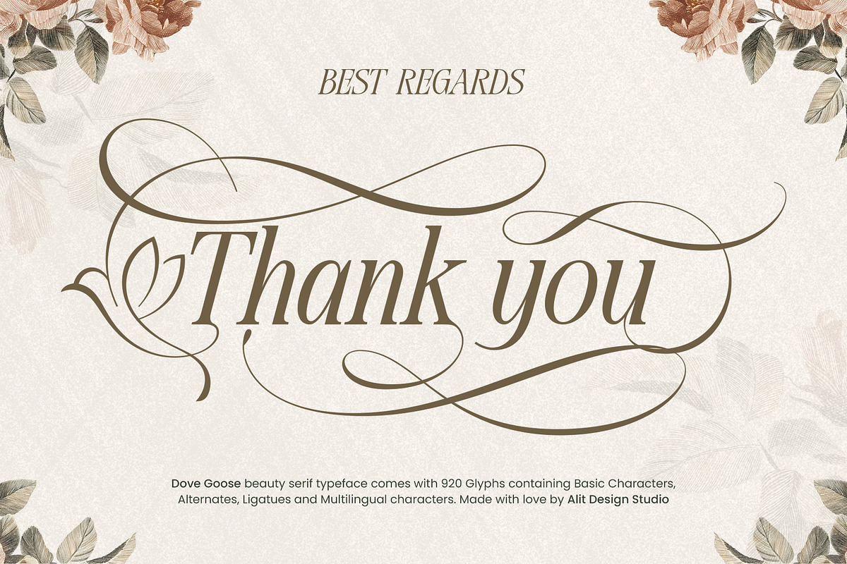Dove and Goose Typeface, a Serif Font by alit design (Photo 20 of 20)