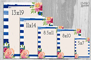 Watercolor striped floral poster, a Flyer Template by Prettiful Designs (Thumbnail 2 of 3)