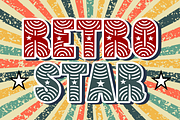 Retro Star - Retro Font Types, a Font by KiddoGlyphs Studio (Thumbnail 1 of 3)