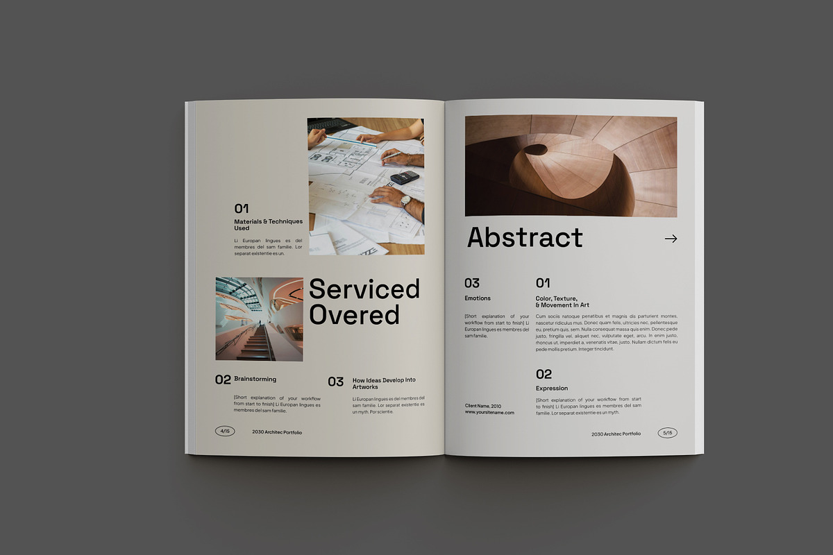 Brown Minimal Architecture Portfolio, a Brochure Template by Neermana (Photo 9 of 11)