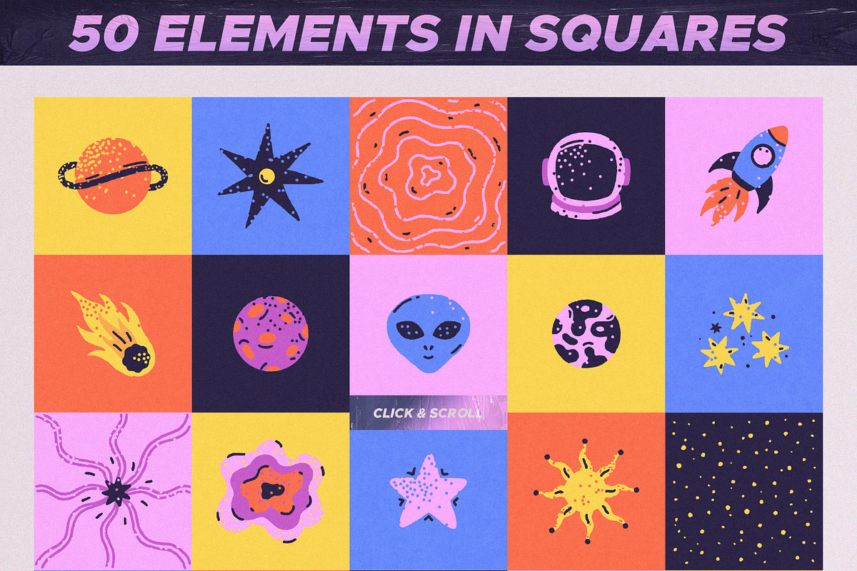 Space in Squares Clipart Collection, a Graphic by Leila Divine (Photo 4 of 11)