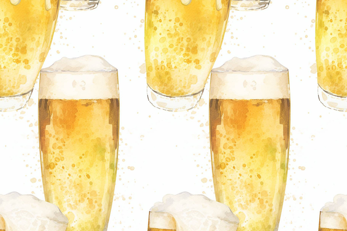 Beer pattern, a Pattern Graphic by AlexandraTret (Photo 1 of 3)