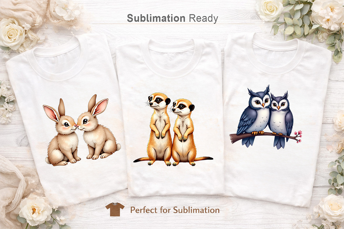 Watercolor Animal Romance Clipart, an Animal Illustration by Artnoy (Photo 6 of 8)