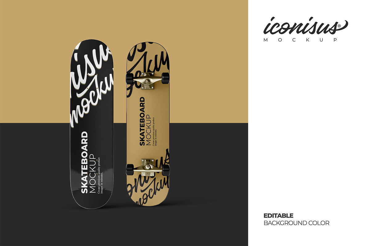 Skateboard Mockup Template, a Product Mockup by iconisusmockup (Photo 2 of 3)