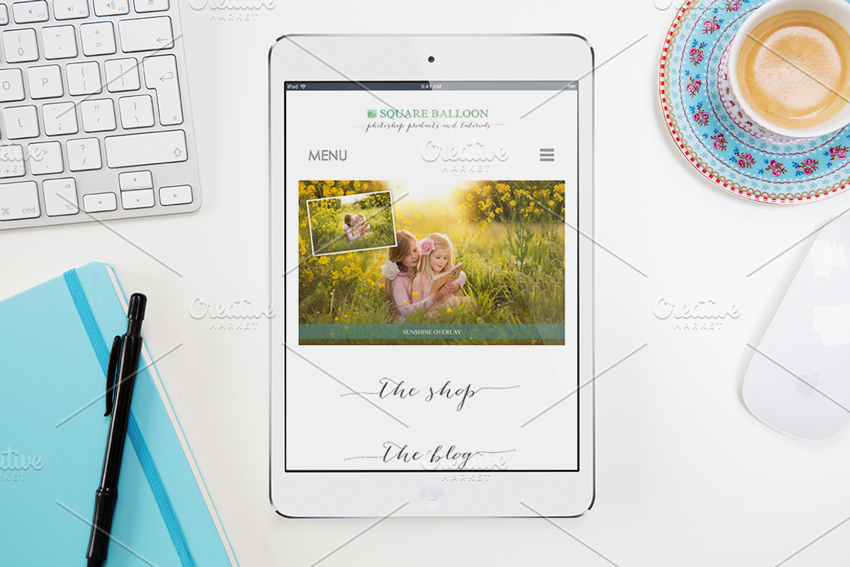 Styled Desktop Mockup, a Cups & Container Mockup by Square Balloon