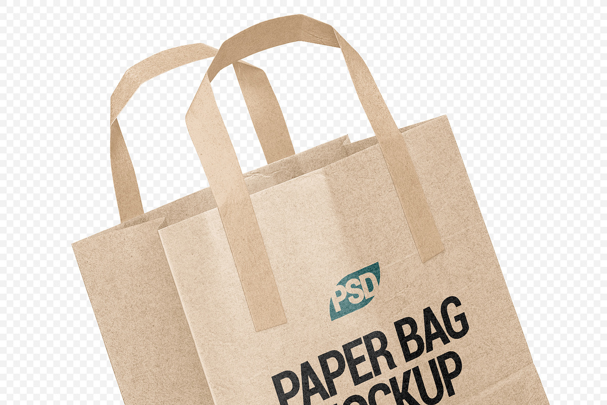 Kraft Paper Bag & Handles PSD Mockup, a Packaging Mockup by LoopAll (Photo 6 of 10)
