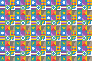Colorful Geometric Seamless Pattern, a Pattern Graphic by Mightyfire