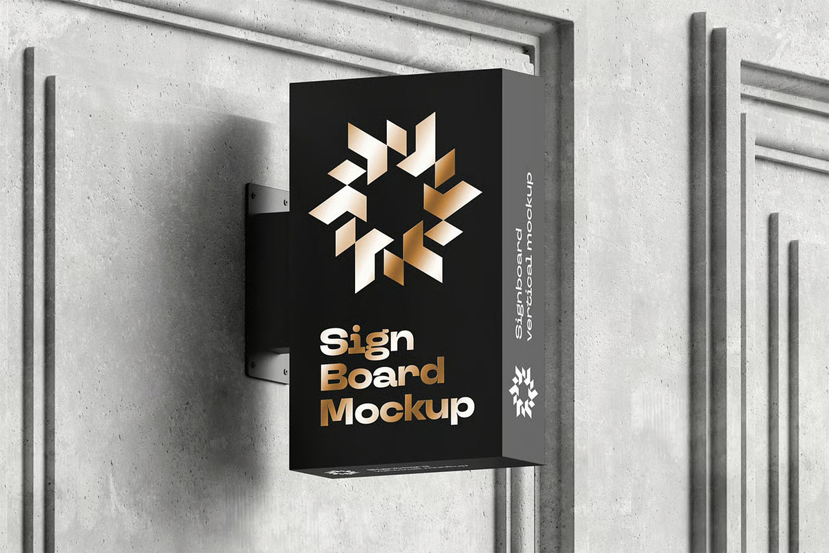 Signboard Vertical Mock-up, an Advertising Mockup by zippypixelstudio (Photo 14 of 14)