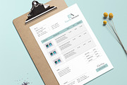 Clean Invoice Form, a Stationery Template by TelaTemplates (Thumbnail 4 of 8)