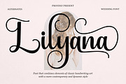 Lilyana Script, a Script Font by Natural Ink Studio (Thumbnail 1 of 8)