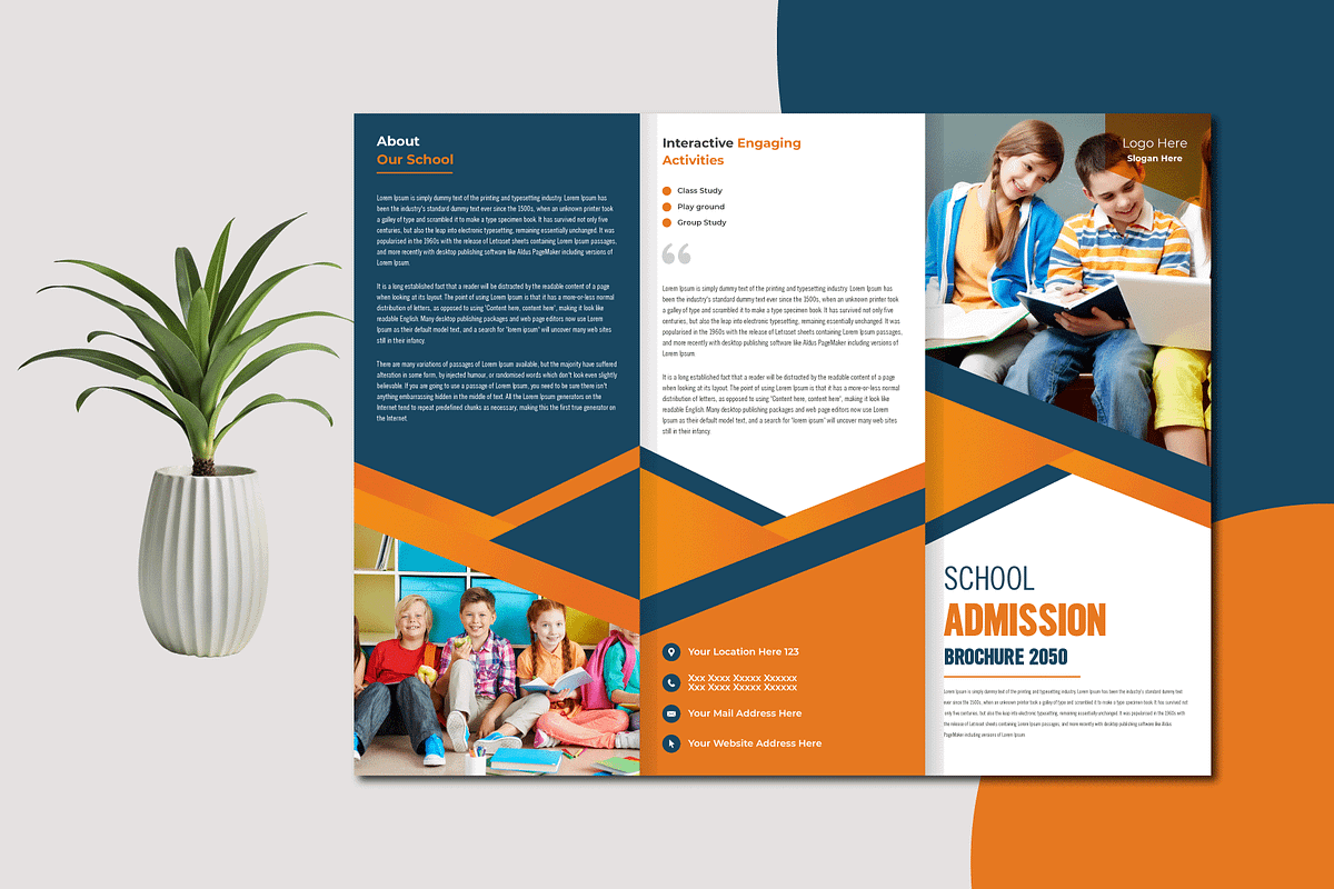 School Admission Tri-Fold Brochure, a Brochure Template by taieefbakshi (Photo 2 of 3)