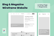 Magazine Blog Wireframe Website, a Wireframe Template by INSPR STD (Thumbnail 1 of 6)