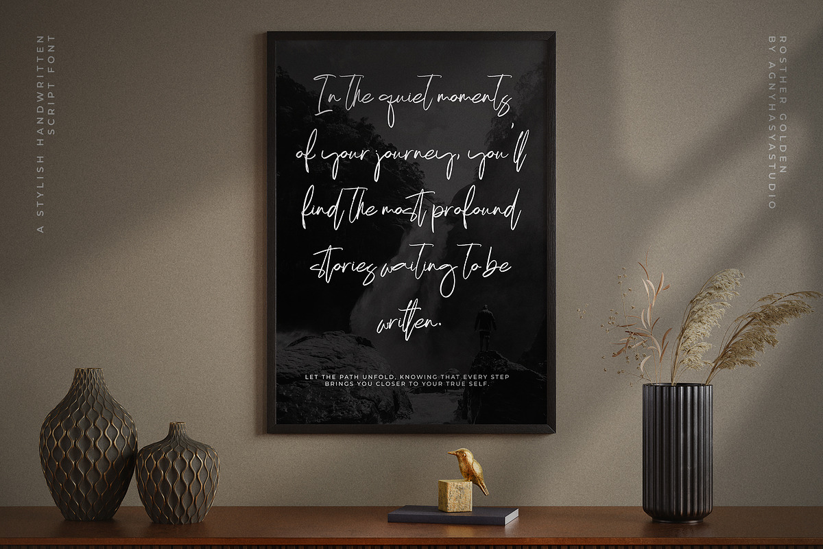 Rosther Golden, a Handwritten Font by agnyhasyastudio (Photo 9 of 10)